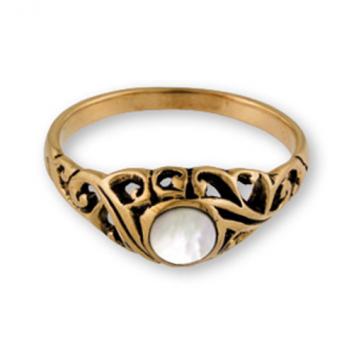 Gypsy Gold Filigree Ring With Stone