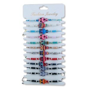 Assorted Owl Bracelets on card 12 Pack