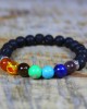 Chakra Lava Bead Bracelet 8mm