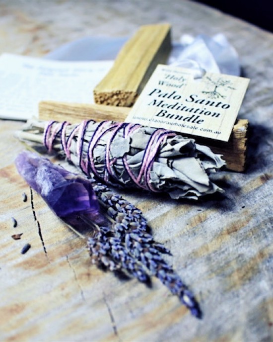 Palo Santo Meditation Bundle w Amethyst Point