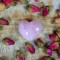 Rose Quartz Puff Heart x 1 (50-55gm)