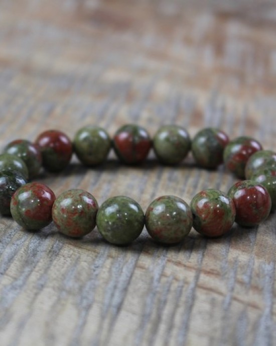 Unakite Bracelet 12mm