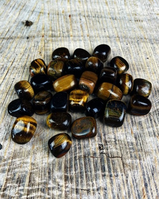 Tumbled Stones A Grade 100gms- (Tigers Eye)