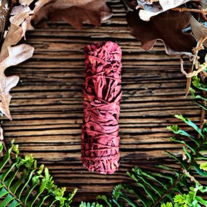 Dragon's Blood White Sage Smudge Stick (10-12cm) x 1 