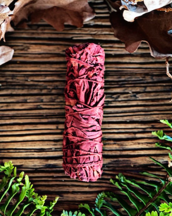 Dragon's Blood White Sage Smudge Stick (10-12cm) x 1 