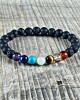 Chakra Lava Bead Bracelet 8mm