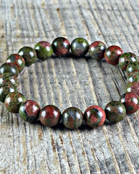 Unakite Bracelet 10mm