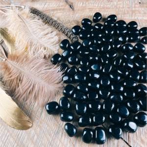 Tumbled Stones A Grade 100gms- (Black Obsidian)