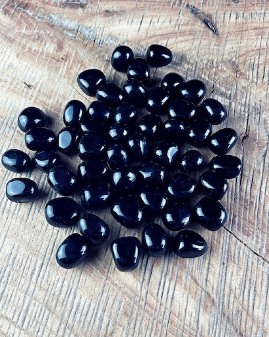 Tumbled Stones A Grade 100gms- (Black Obsidian)