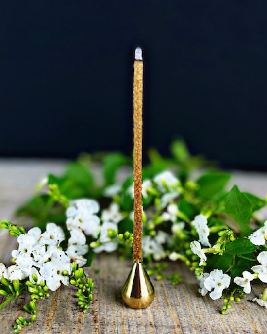 Brass Incense Holder- (Tear Drop)