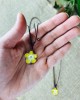 Small Metal Frangipani Necklaces- 10 Pack (Yellow)