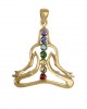 Chakra Pendant (Meditation) w CZ Stones- 32mm