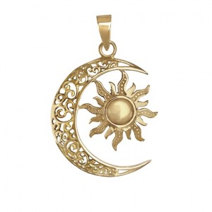 Sun Moon Pendant- 25mm