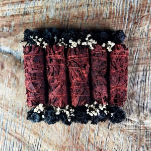 Dragon's Blood White Sage Smudge Sticks (10-12cm) - 5 pack