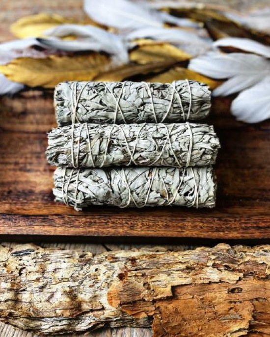 Medium White Sage Smudge (15-16cm)- Tool Rolled - 5 Pack