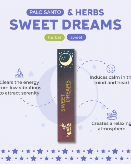 Ispalla Palo Santo, Wild Herbs & Florals Incense (Sweet Dreams)- Retail Display Box- 12 packs 