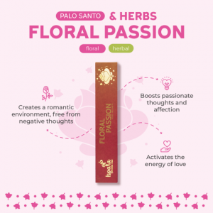 Ispalla Palo Santo, Wild Herbs & Florals Incense (Floral Passion)- Retail Display Box- 12 packs 