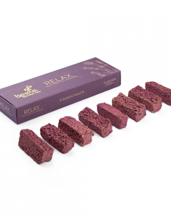 Ispalla Palo Santo & Lavender Incense Tablets (Relax)- 12 packs x 8 Tablets