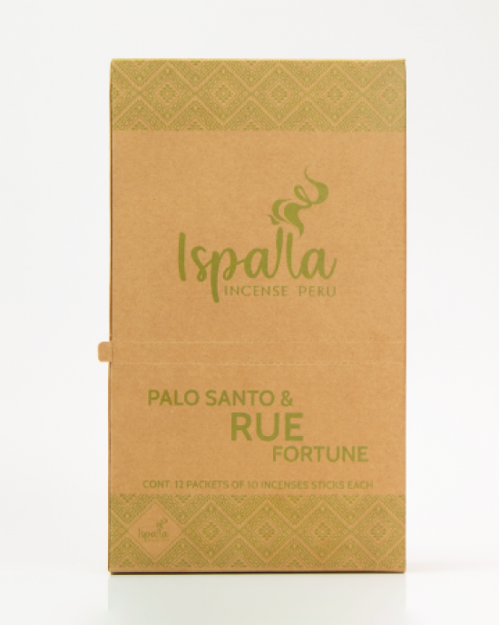 Ispalla Palo Santo & Rue Incense (Fortune)- Retail Display Box- 12 packs 