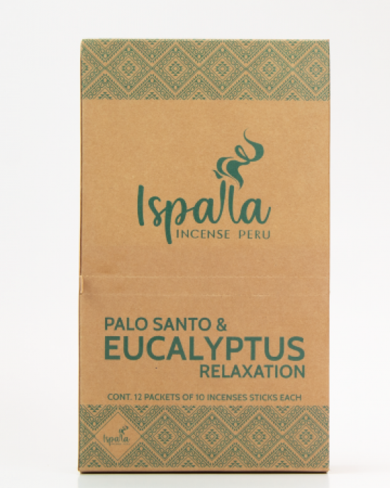 Ispalla Palo Santo & Eucalyptus Incense (Relaxation)- Retail Display Box- 12 packs 