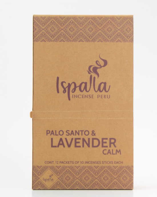 Ispalla Palo Santo & Lavender Incense (Calm)- Retail Display Box- 12 packs 