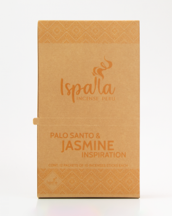 Ispalla Palo Santo & Jasmine Incense (Inspiration)- Retail Display Box- 12 packs 