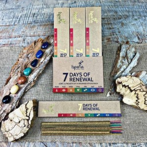 Ispalla Palo Santo, Wild Herbs & Florals Incense (7 Days of Renewal)- Retail Display Box- 12 packs 