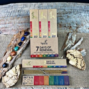 Ispalla Palo Santo, Wild Herbs & Florals Incense (7 Days of Renewal)- Retail Display Box- 12 packs 