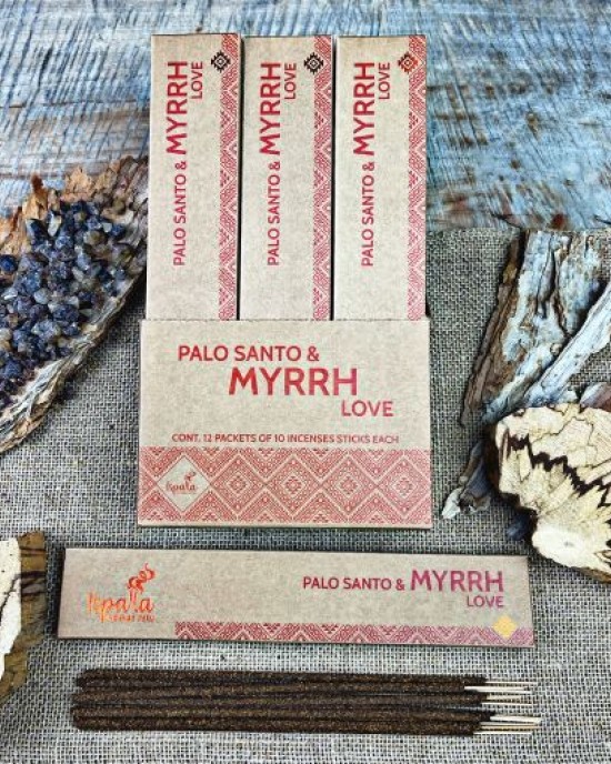 Ispalla Palo Santo & Myrrh Incense (Love)- Retail Display Box- 12 packs 