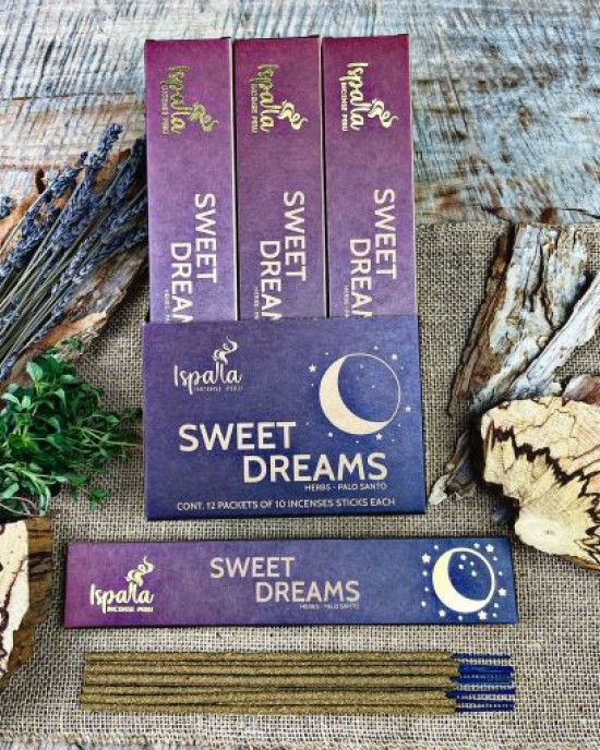 Ispalla Palo Santo, Wild Herbs & Florals Incense (Sweet Dreams)- Retail Display Box- 12 packs 