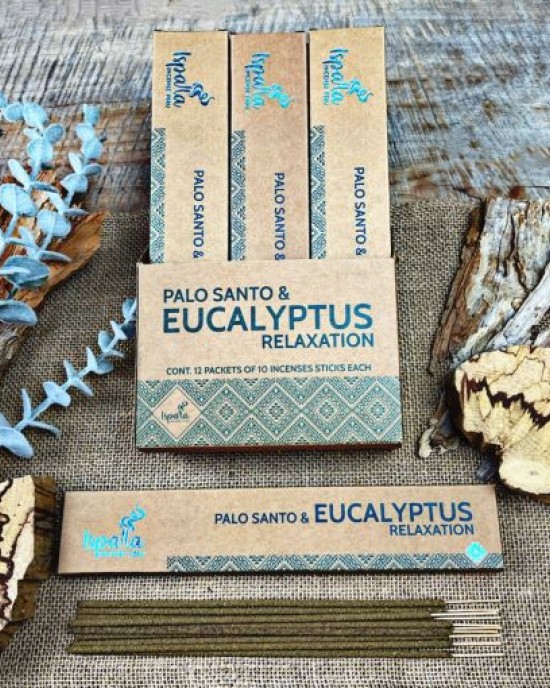 Ispalla Palo Santo & Eucalyptus Incense (Relaxation)- Retail Display Box- 12 packs 