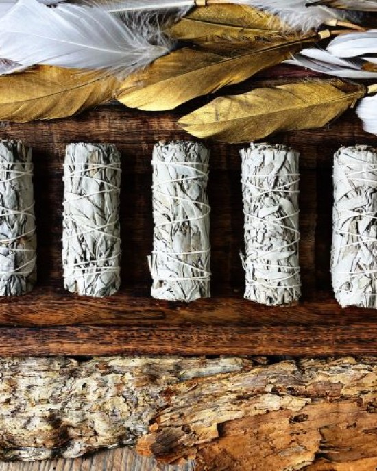 Small White Sage Smudge (10-11cm)- Tool Rolled - 5 Pack