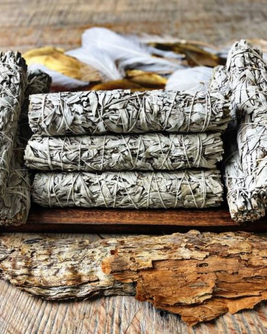 Large White Sage Smudge (22-23cm)- Tool Rolled - 50 Pack