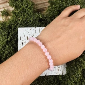 Rose Quartz Bracelet- 6mm- NEW ITEM