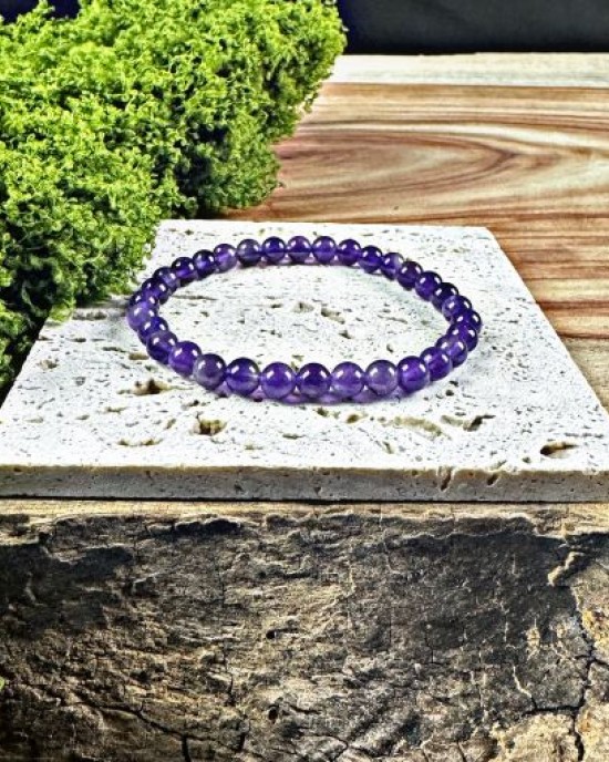 Amethyst Bracelet 6mm- NEW ITEM