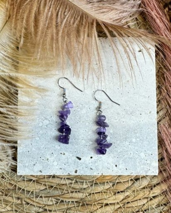 Amethyst Chip Earrings