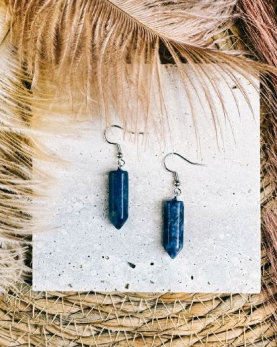 Sodalite Terminated Point Earrings