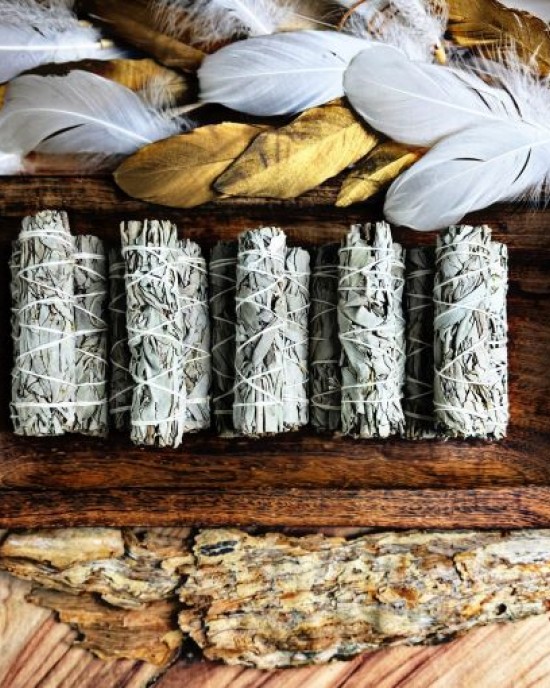 Mini White Sage Smudge Sticks (10-11cm)- THIN- 15pk