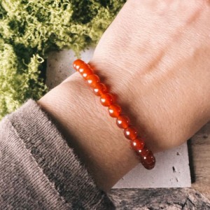 Carnelian Bracelet 6mm- NEW ITEM
