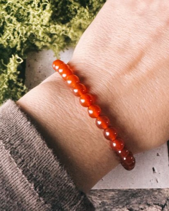 Carnelian Bracelet 6mm- NEW ITEM Carnelian Bracelet 6mm- NEW ITEM