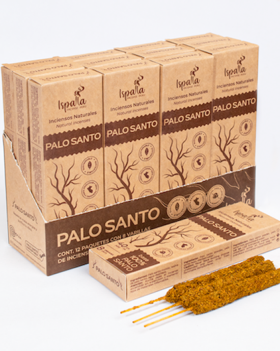 Ispalla Aromas Palo Santo Incense (Renewal)- Retail Display Box- 12 packs 
