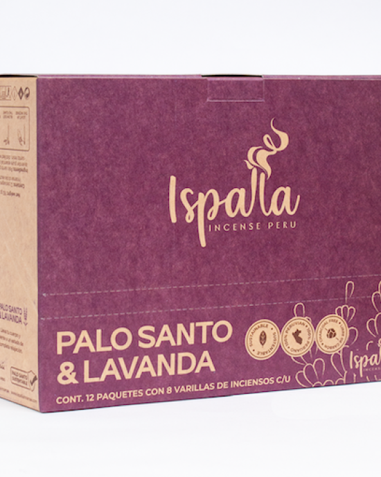 Ispalla Aromas Palo & Lavender Incense (Calm)- Retail Display Box- 12 packs 