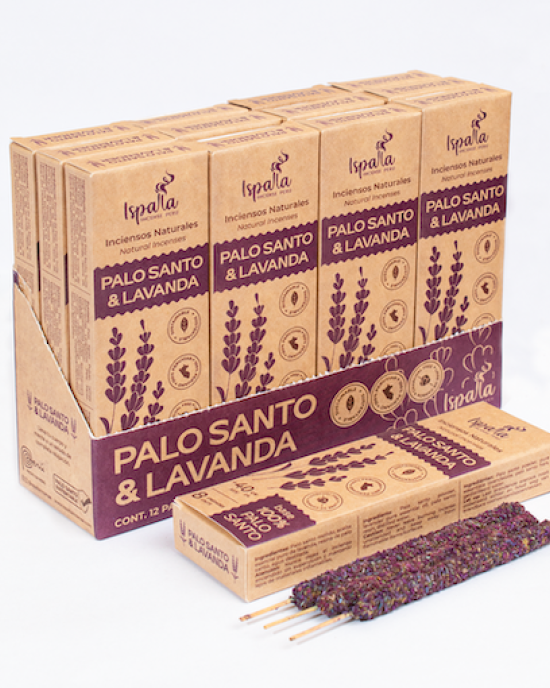 Ispalla Aromas Palo & Lavender Incense (Calm)- Retail Display Box- 12 packs 