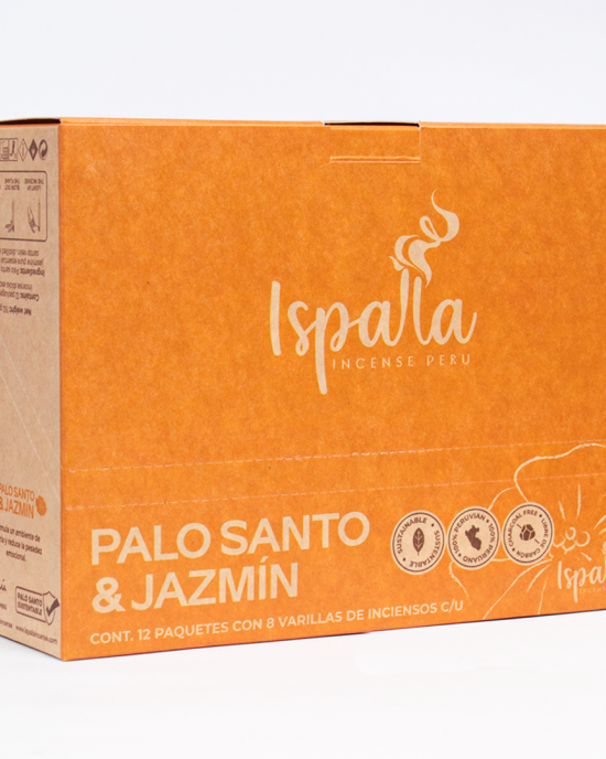 Ispalla Aromas Palo & Jasmine Incense (Inspiration)- Retail Display Box- 12 packs 