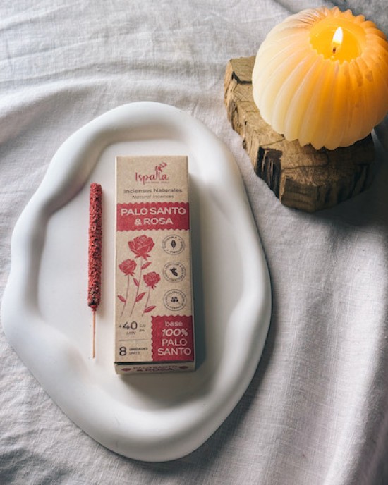 Ispalla Aromas Palo & Rose Incense (Romance)- Retail Display Box- 12 packs 