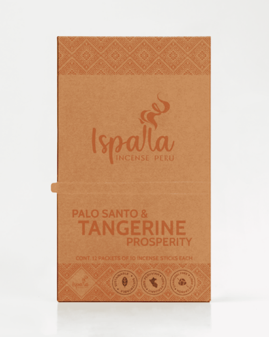 Ispalla Palo Santo & Mandarin Incense (Prosperity)- Retail Display Box- 12 packs 