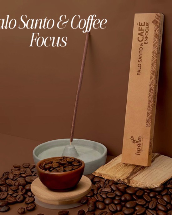 Ispalla Palo Santo & Coffee Incense (Focus)- Retail Display Box- 12 packs 