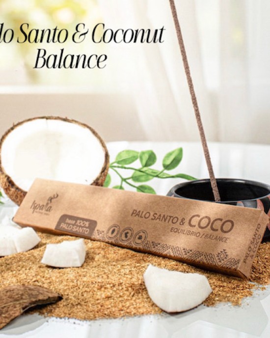 Ispalla Palo Santo & Coconut Incense (Balance)- Retail Display Box- 12 packs 