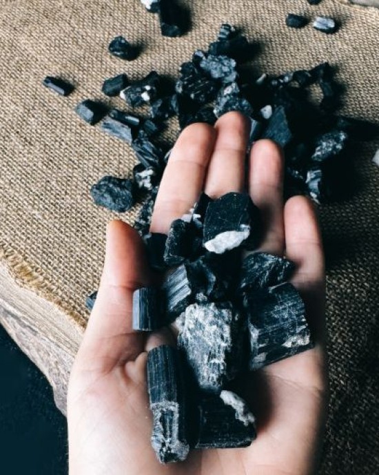 Raw Black Tourmaline- 500gms (Mixed Size- Small)