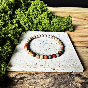 Coral Jasper Bracelet- 6mm